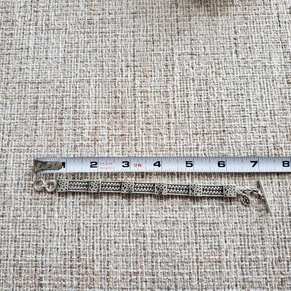 Journey by Lois Hill Sterling Woven Station Bracelet - Picture 9 of 9